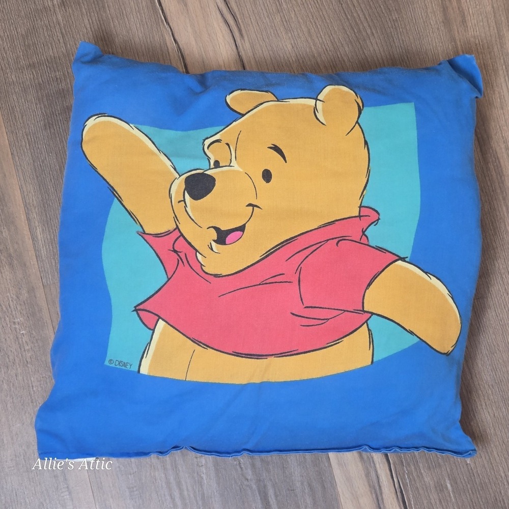 Winnie The Pooh Piglet Throw Pillow Double Sided Bed Accent 15x15 Vintage Disney